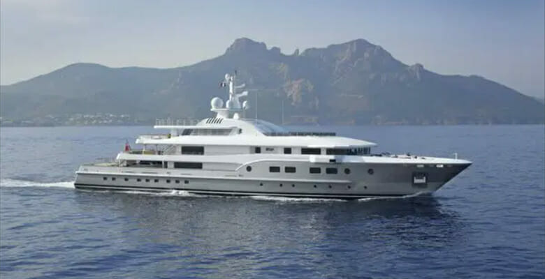 Kogo is among superyachts at the Palm Beach show
