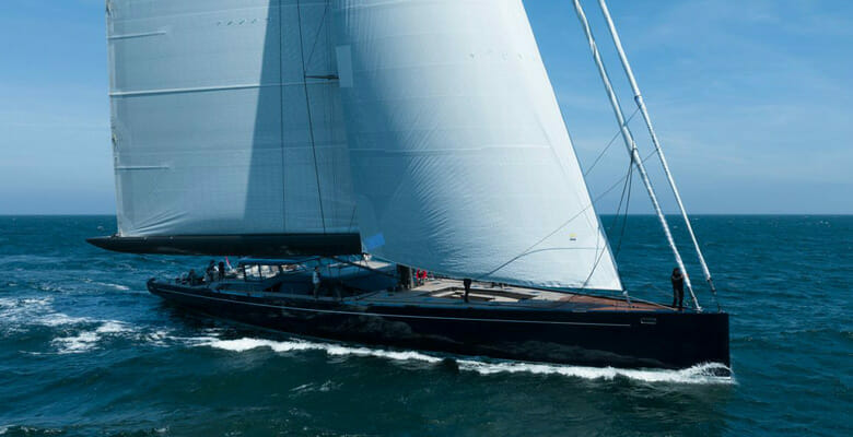 the sailing yacht Nilaya features Nauta Design's styling