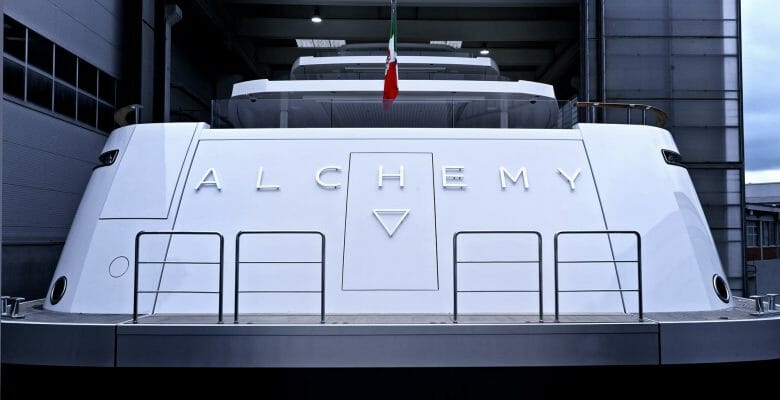 the Rossinavi yacht Alchemy launched in March