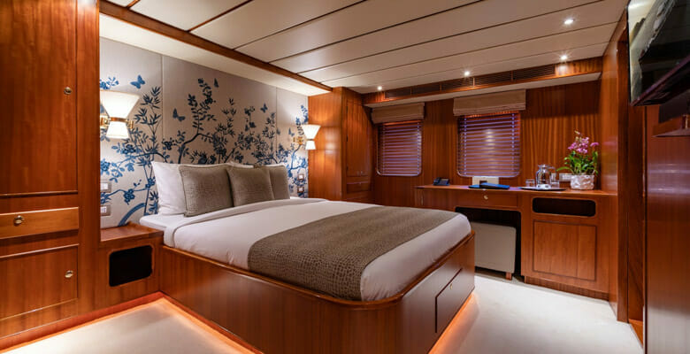 Asian influences aboard the yacht Northern Star